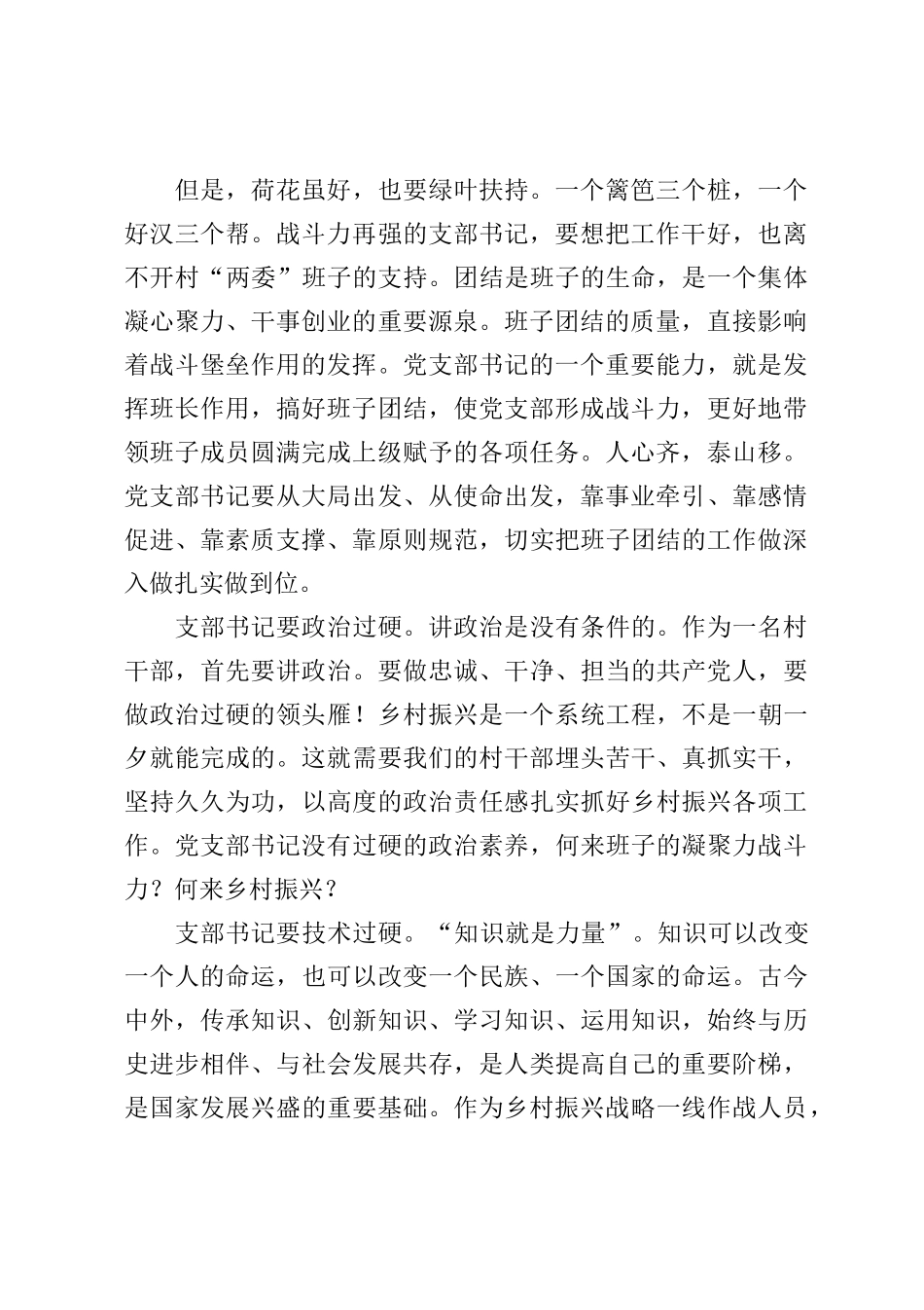 在镇新一届村两委班子成员集体谈话会上的讲话_第2页