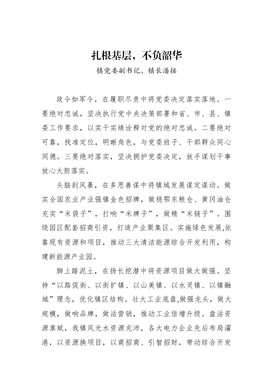 黄冈市乡镇（街道）党政正职专题培训班交流发言材料汇编（9篇）.docx_第2页