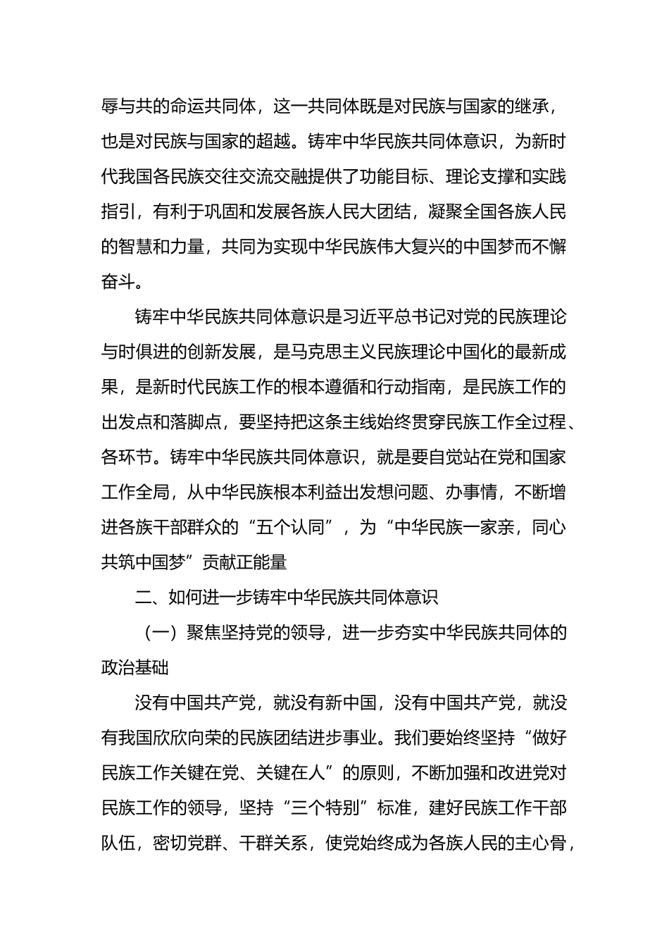 铸牢中华民族共同体意识研讨材料_第2页