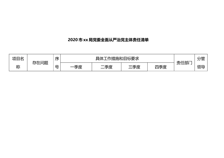 党委全面从严治党主体责任清单及各领导干部落实“第一责任人”责任清单汇编_第3页