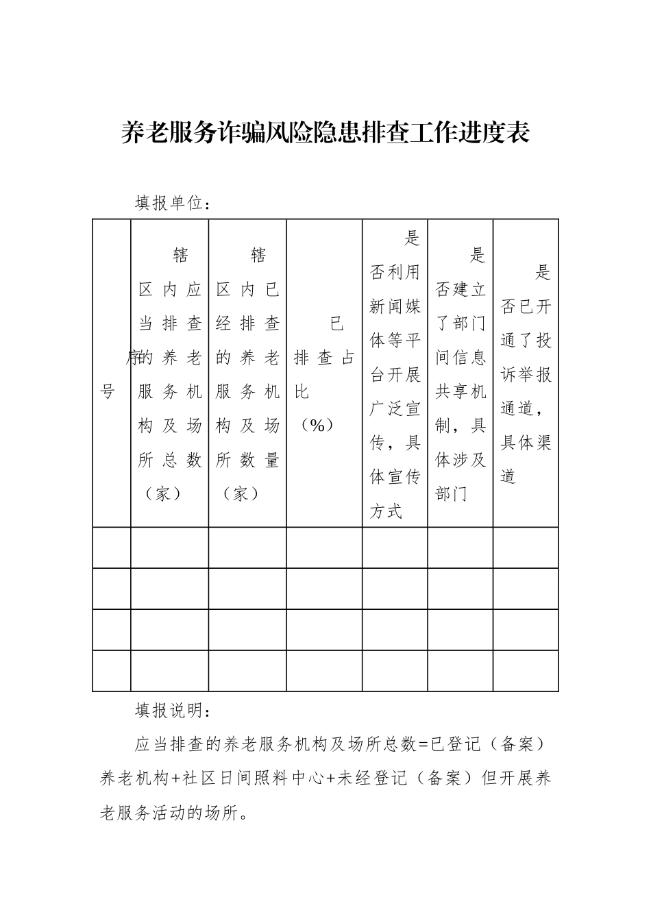 打击整治养老服务诈骗专项行动工作表格等资料汇编（9篇）_第3页