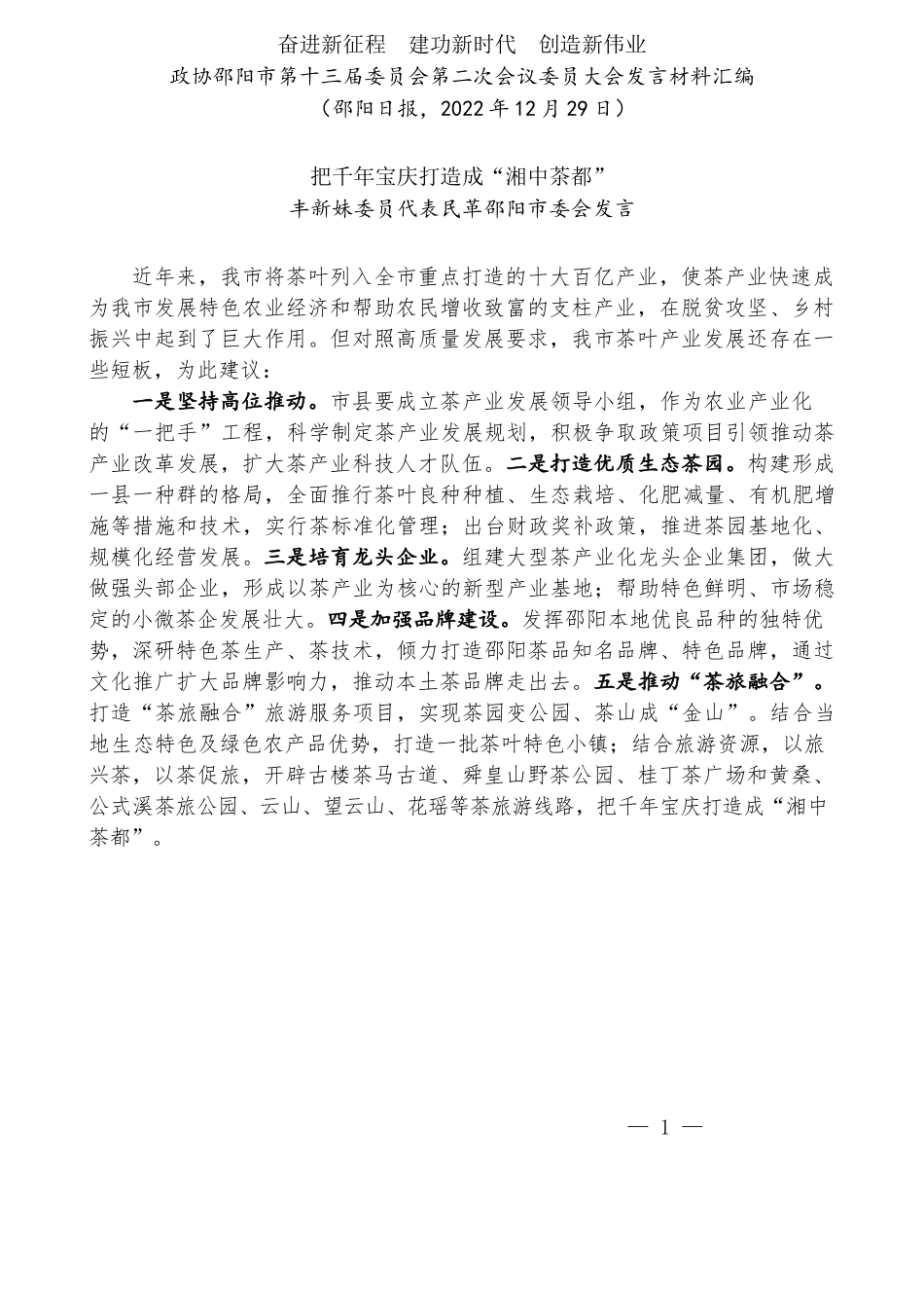 政协邵阳市第十三届委员会第二次会议委员大会发言材料汇编（分组代表审议）_第2页