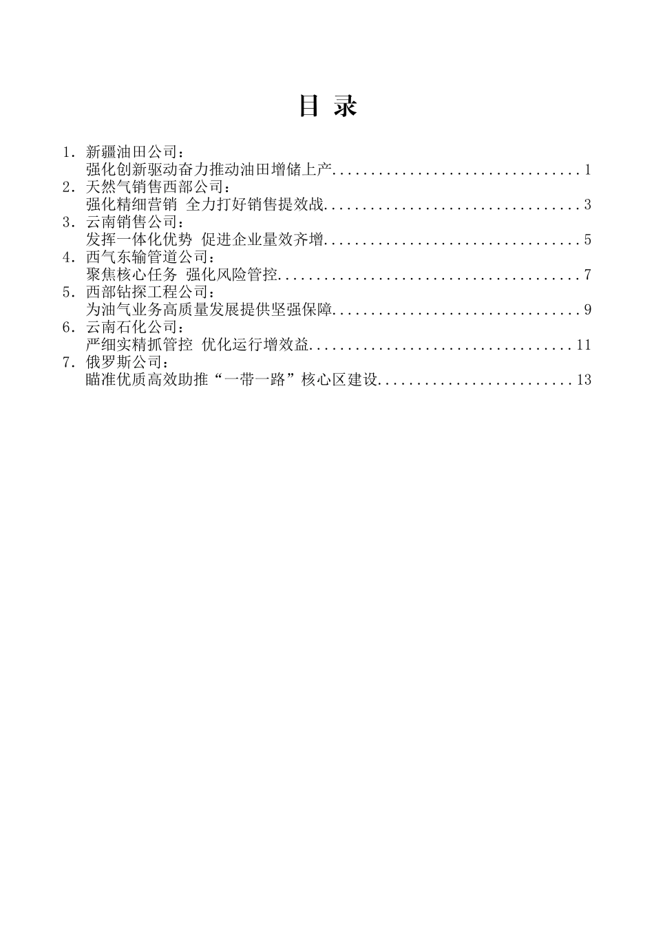 （6篇）中国石油集团公司2019年工作会议发言材料汇编_第2页