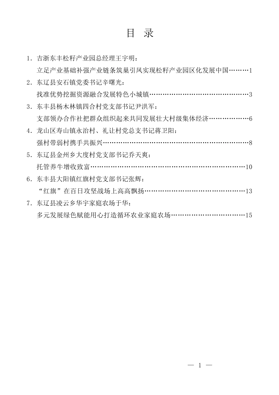 （7篇）辽源市乡村振兴推进会发言材料汇编_第3页