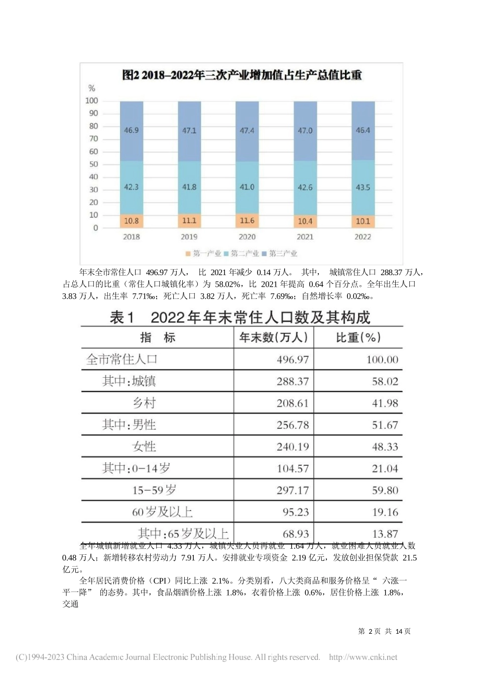 宜春市统计局国家统计局宜春调查队：宜春市2022年国民经济和社会发展统计公报_第2页