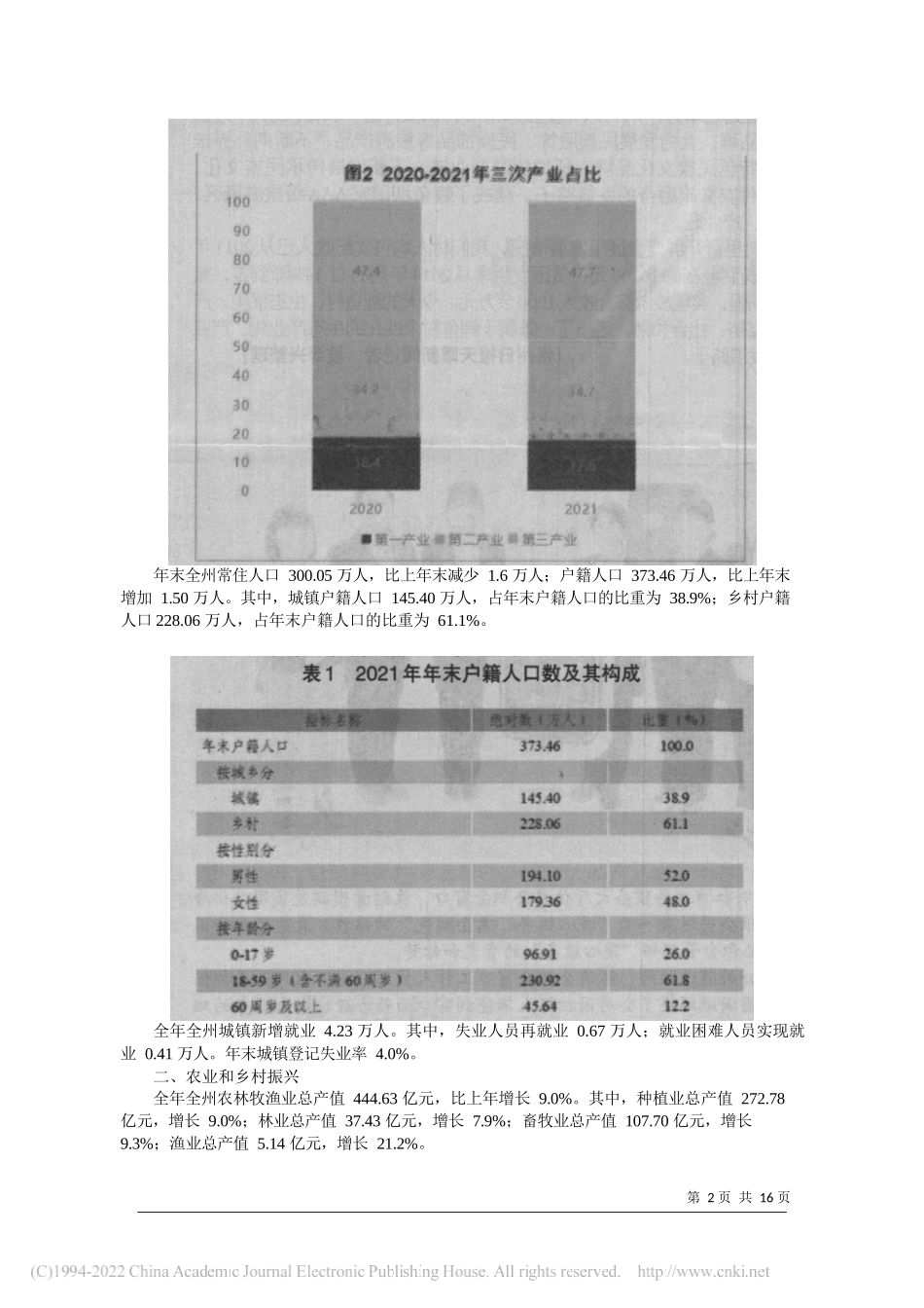 黔西南州统计局国家统计局黔西南调查队：黔西南州2021年国民经济和社会发展统计公报_第2页