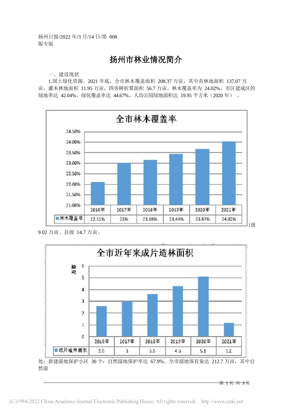 扬州市林业情况简介_第1页