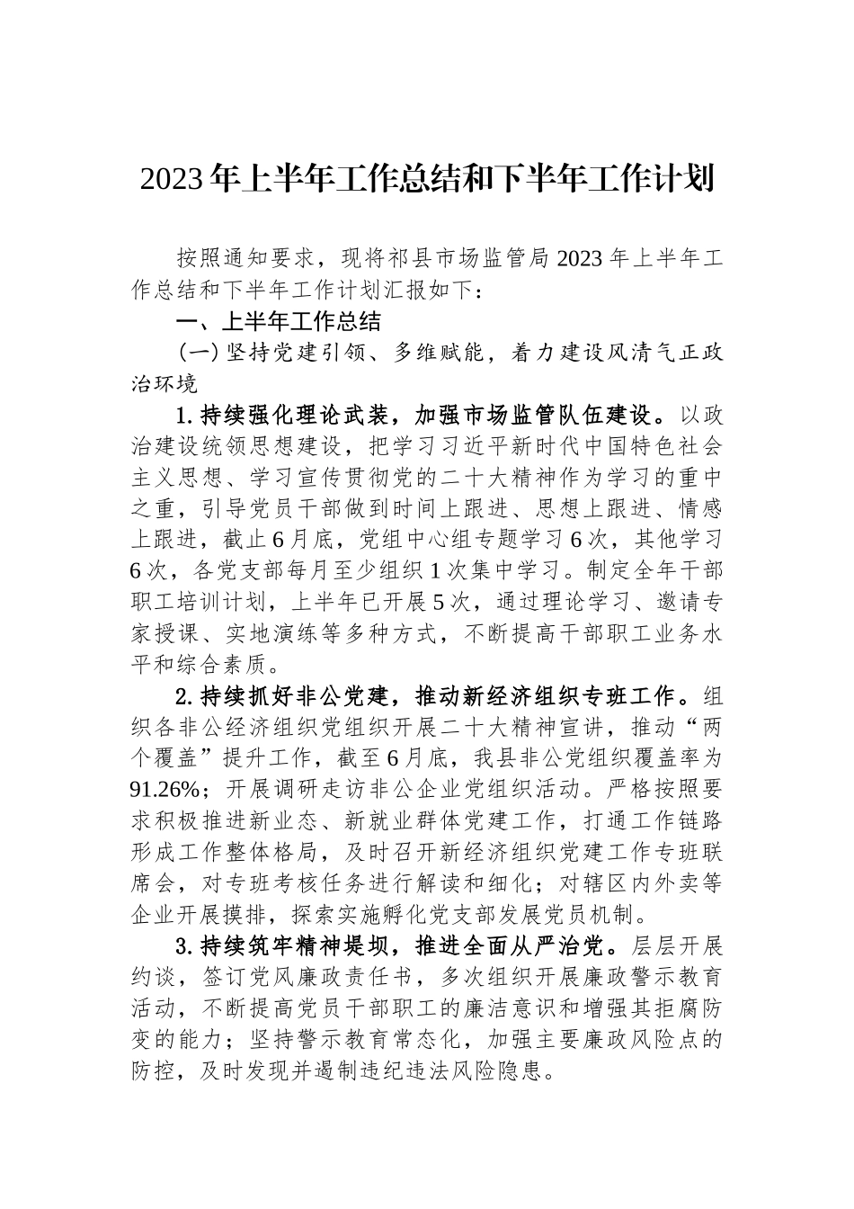 2023年上半年工作总结及下半年工作计划汇编（20篇）.docx_第3页