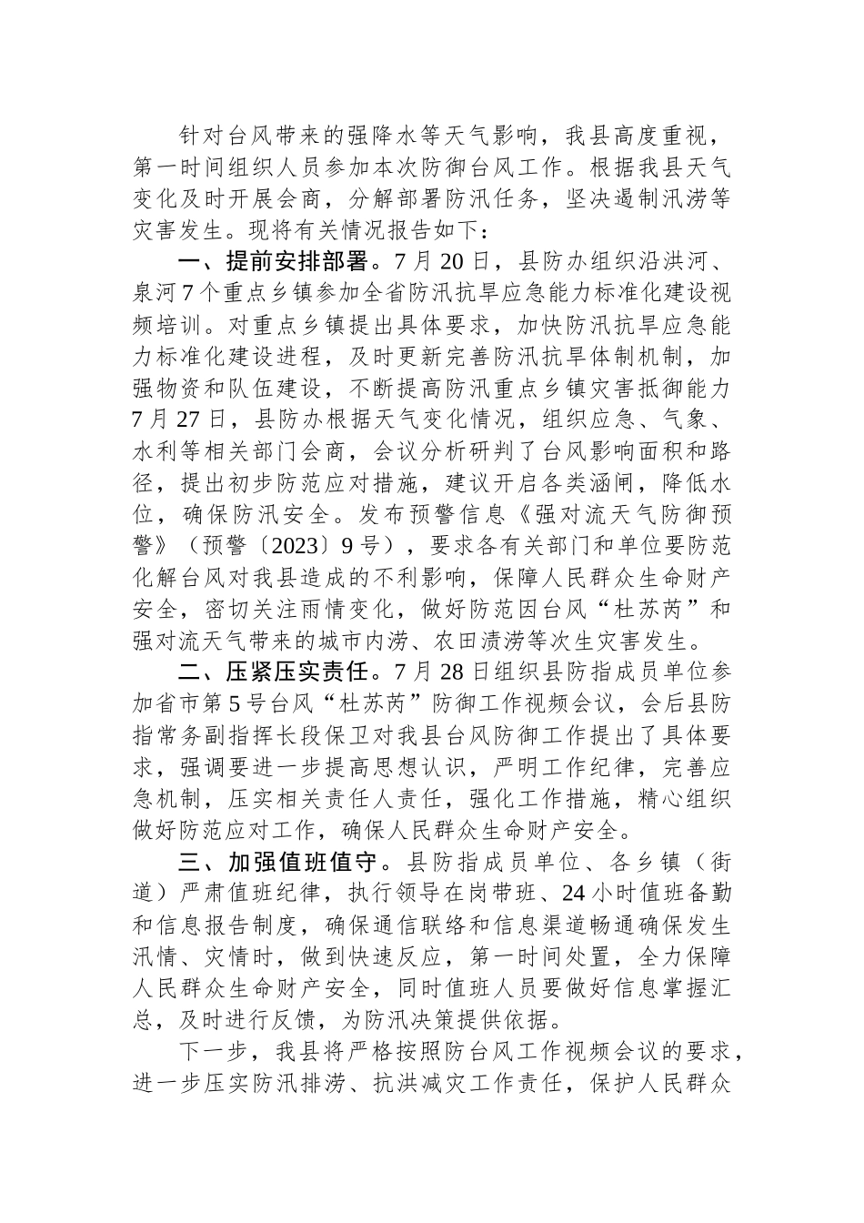 关于防汛的工作报告汇编（10篇）.docx_第3页